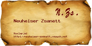 Neuheiser Zsanett névjegykártya